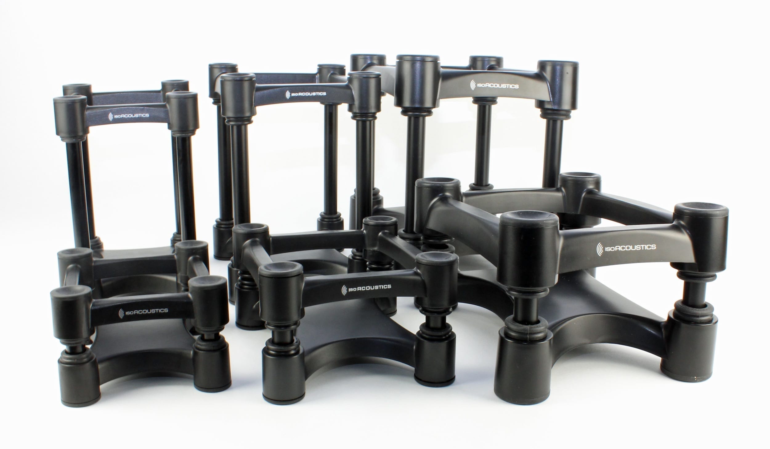 IsoAcoustics Iso-Stand Series Speaker Isolation Stands with Height & Tilt  Adjustment: Iso-130 (5.1 x 6”) Pair
